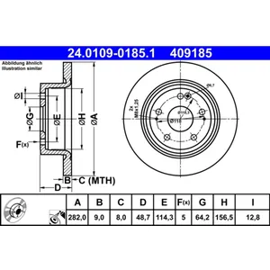 ATE Disques de frein pour HONDA: HR-V (Ref: 24.0109-0185.1) pas cher