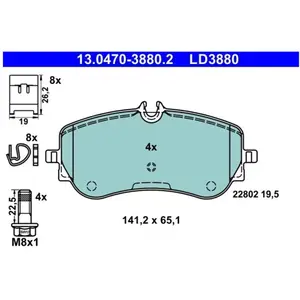 Comparateur de prix : Remblokkenset schijfrem 13047038802 ATE