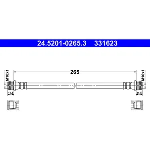 ATE Flexible de frein pour MITSUBISHI: Colt (Ref: 24.5201-0265.3) pas cher