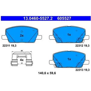 Comparateur de prix : Remblokkenset schijfrem 13046055272 ATE