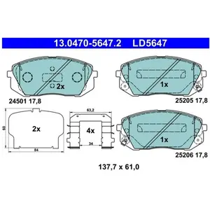 Comparateur de prix : Remblokkenset schijfrem 13047056472 ATE