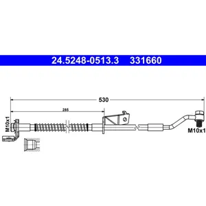 ATE Flexible de frein pour HYUNDAI: i20 (Ref: 24.5248-0513.3)