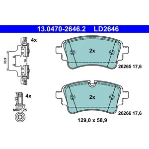 ATE Plaquettes de frein X4 pour AUDI: A6, A4, A5, A7 (Ref: 13.0470-2646.2) pas cher