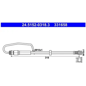 ATE Flexible de frein pour AUDI: S5, A4, S4, RS5, A5, RS4 (Ref: 24.515...Vendu paroscaro