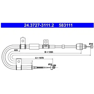 Handremkabel 24372731112 ATE pas cher