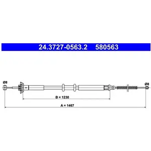 Handremkabel 24372705632 ATE pas cher