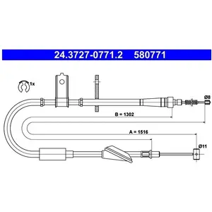 ATE Handremkabel pas cher