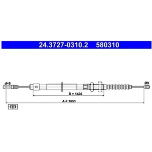 Handremkabel 24372703102 ATE pas cher