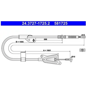 Handremkabel 24372717252 ATE pas cher