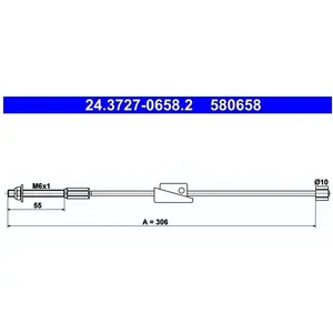 Handremkabel 24372706582 ATE pas cher