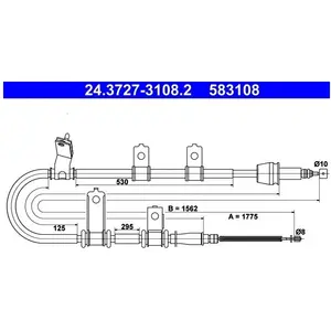 Handremkabel 24372731082 ATE