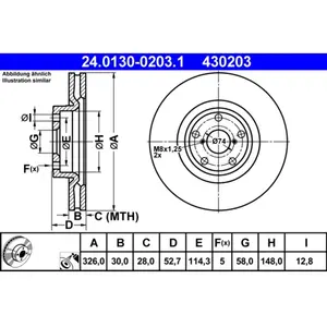ATE Disques de frein pour SUBARU: Impreza (Ref: 24.0130-0203.1)Vendu paroscaro