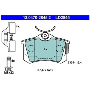 ATE Low dust Keramische remblokken pas cher