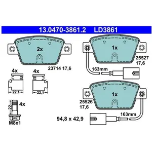 Comparateur de prix : Remblokkenset schijfrem ATE Ceramic 13047038612 ATE