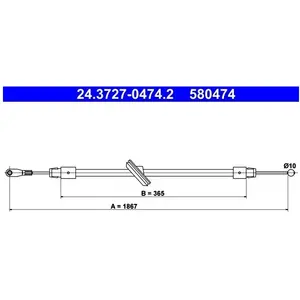 ATE Handremkabel pas cher