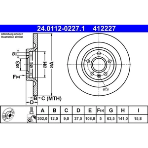 Remschijf 24011202271 ATE pas cher