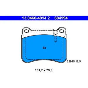 ATE Remblokken set pas cher