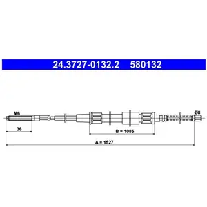 Handremkabel 24372701322 ATE pas cher