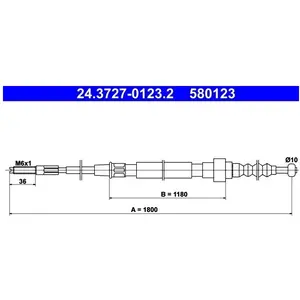 Handremkabel 24372701232 ATE pas cher