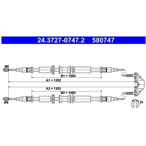 ATE Handremkabel pas cher