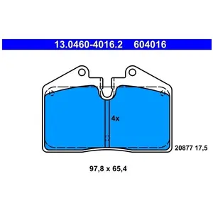 ATE Remblokkenset schijfrem pas cher