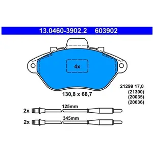 Remblokken set 13046039022 ATE pas cher