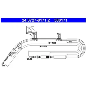 ATE Handremkabel pas cher