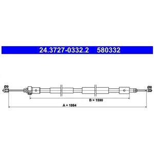 Handremkabel 24372703322 ATE pas cher