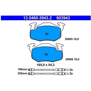 ATE Remblokken set pas cher