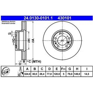Remschijf 24013001011 ATE pas cher