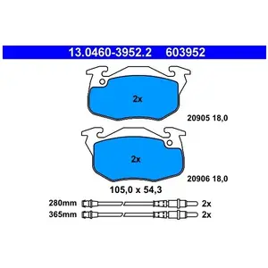 ATE Remblokken set pas cher