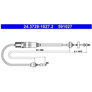 Koppelingkabel 24372810272 ATE pas cher