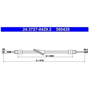 ATE Handremkabel pas cher