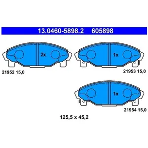 Remblokken set 13046058982 ATE pas cher