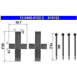Accessoireset schijfremblok 13046001222 ATE pas cher