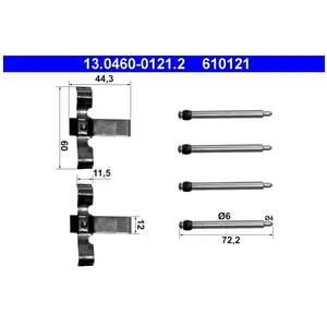 Accessoireset schijfremblok 13046001212 ATE pas cher