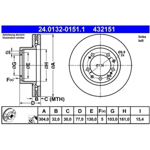 Remschijf 24013201511 ATE pas cher