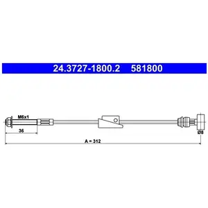 Handremkabel 24372718002 ATE pas cher