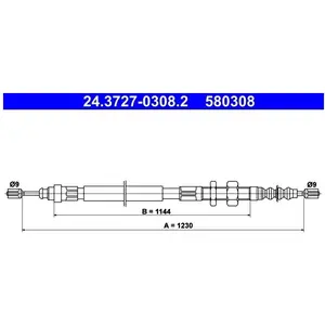 Handremkabel 24372703082 ATE pas cher