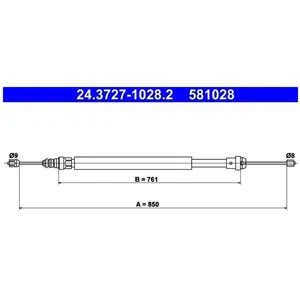 Handremkabel 24372710282 ATE pas cher