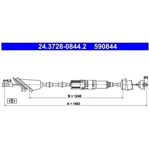 ATE 24372808442 Câble de commande d'embrayage pas cher
