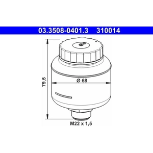 ATE Vase d'expansion, liquide de frein pour MERCEDES-BENZ: HECKFLOSSE (Ref: 03.3508-0401.3)