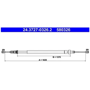 Handremkabel 24372703262 ATE pas cher