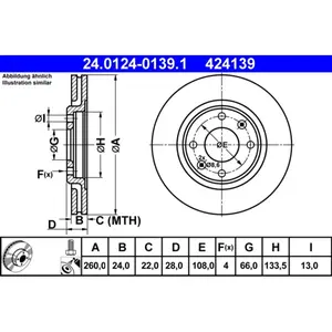 Remschijf 24012401391 ATE pas cher
