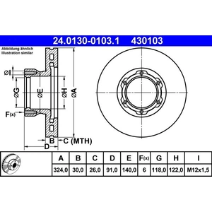 ATE Disques de frein (Ref: 24.0130-0103.1) pas cher