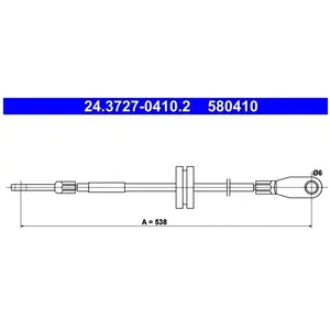 Handremkabel 24372704102 ATE pas cher