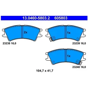 ATE Remblokken set pas cher