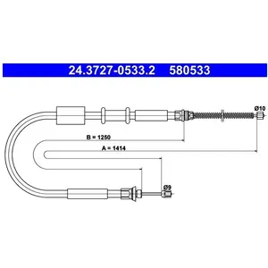 Handremkabel 24372705332 ATE pas cher