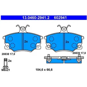 Remblokken set 13046029412 ATE pas cher