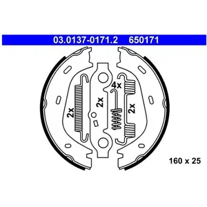 Comparateur de prix : ATE 03013701712 Mâchoire de frein de stationnement